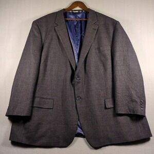Haines & Bonner London 58R Wool Tweed Blazer Jacket Sport Suit Coat Brown Blue
